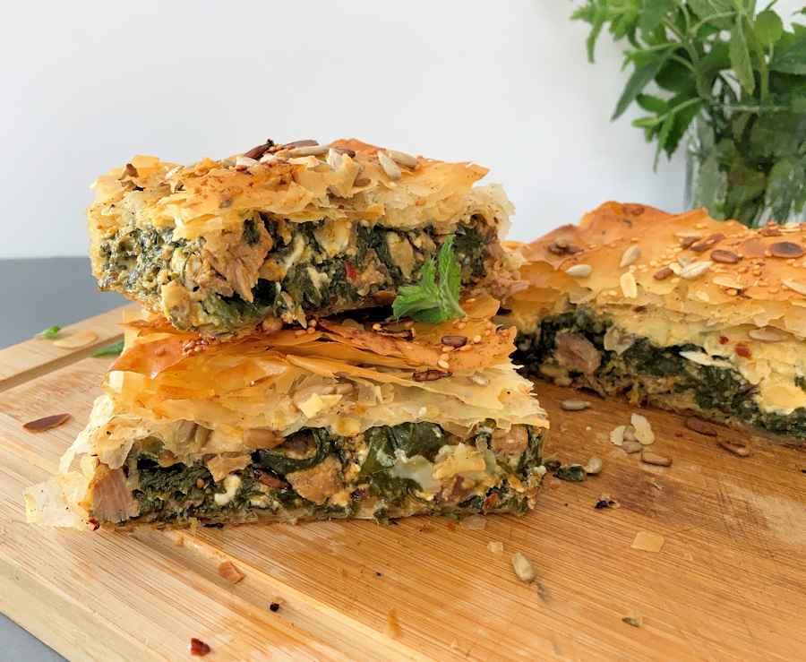 Greek Lamb And Spinach Filo Pie Recipe Cuisine Fiend